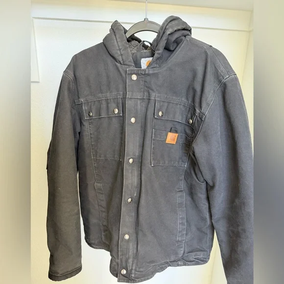 Carhartt Men's Black Hooded Field Jacket - Picture 2 of 8